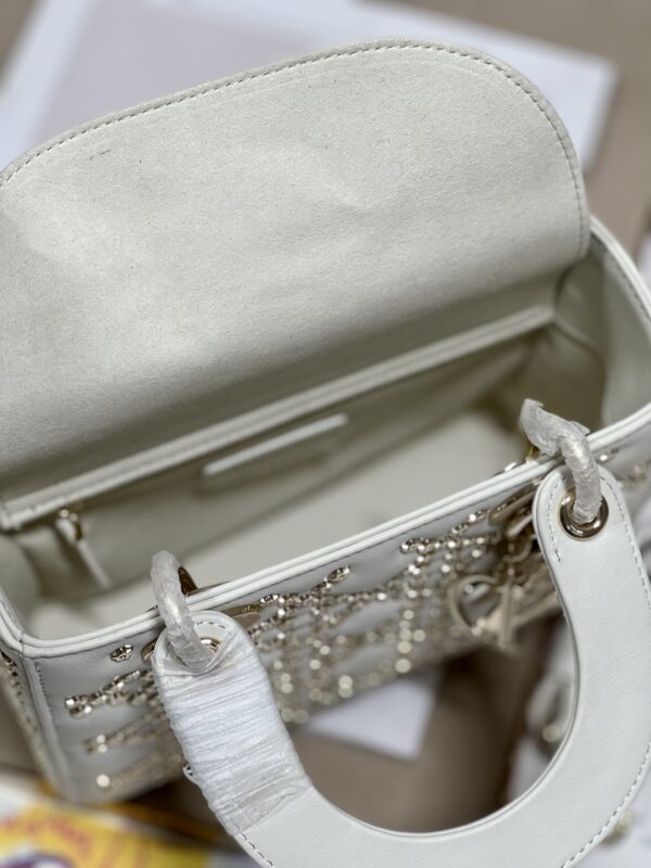 Dior Mini Lucky Star Shaped Rivet Beads Handbag - White - Image 2