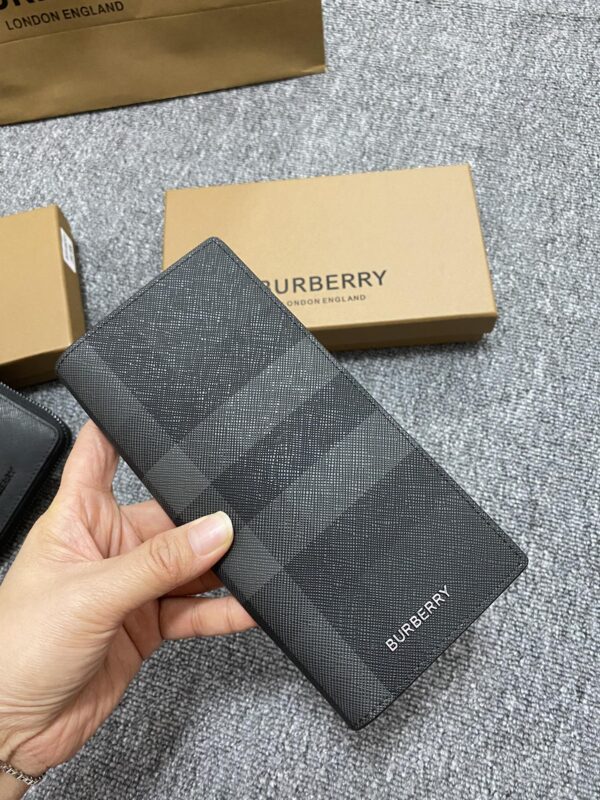 Burberry Charcoal Check Wallet - Black - Image 4