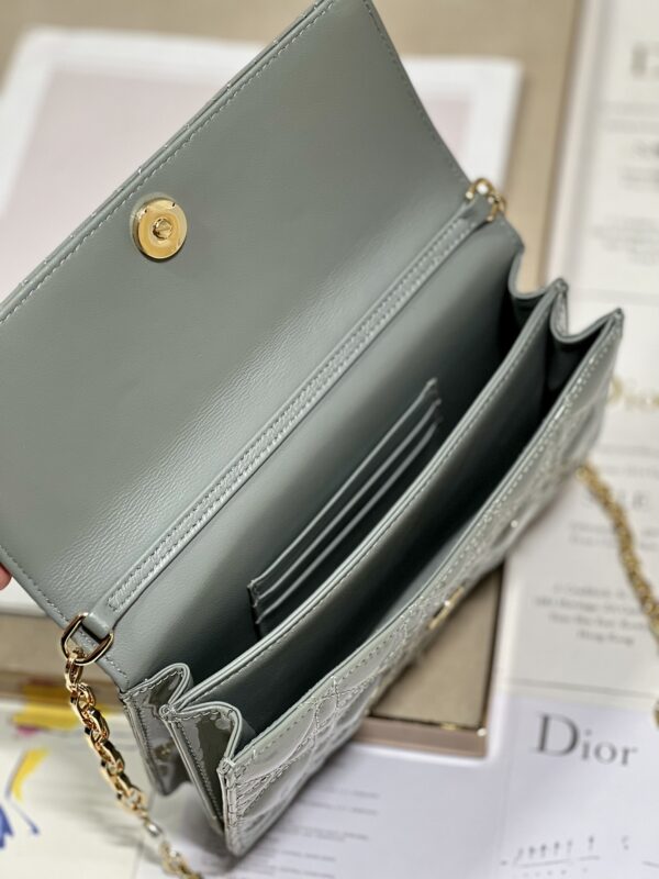 Dior Pearl Clutch - Patent Leather Rock Gray - Image 3
