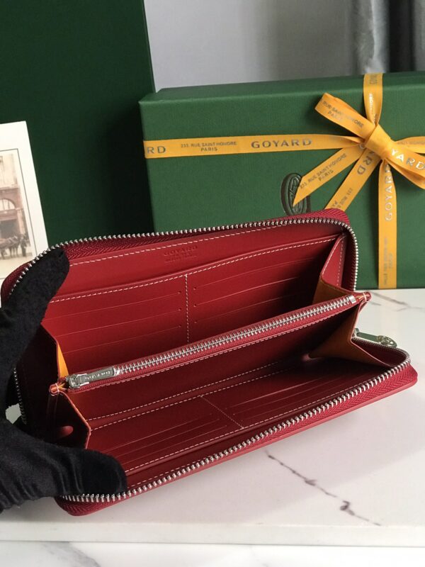 Goyard Matignon Large Long Wallet - Red - Image 3