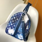 Louis Vuitton Keepall Bandoulière 50 Soft Travel Bag - Blue - Image 3