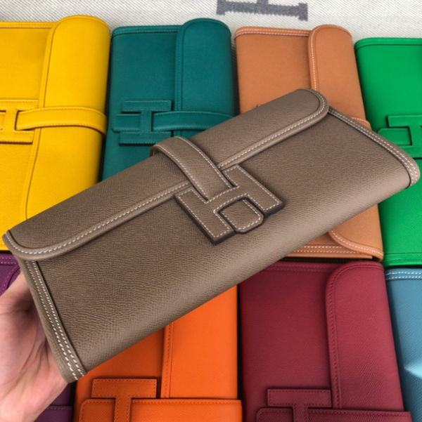 Hermes Epsom Turtledove Handbag - Elephant Gray - Image 3