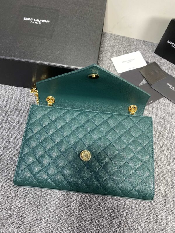 YSL Classic Grid Messenger Bag - Sea Green - Image 3