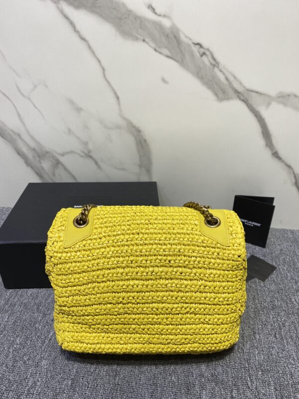 YSL NIKI Woven Bag - Yellow - Image 5
