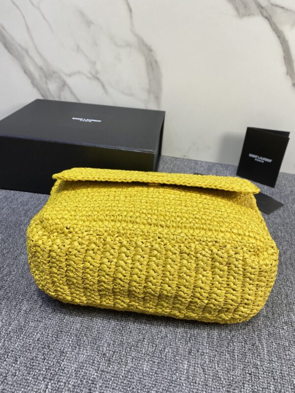 YSL NIKI Woven Bag - Yellow - Image 4