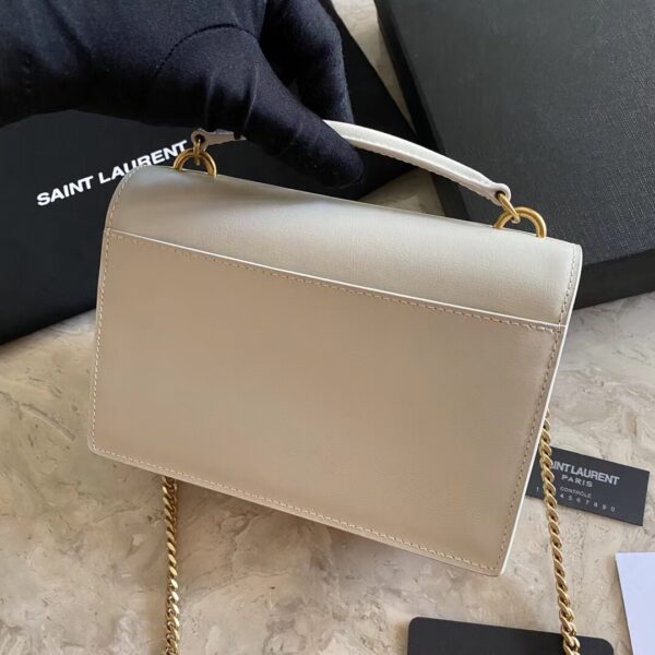 YSL Hot Toothpick Pattern Small Handbag - White - Image 4