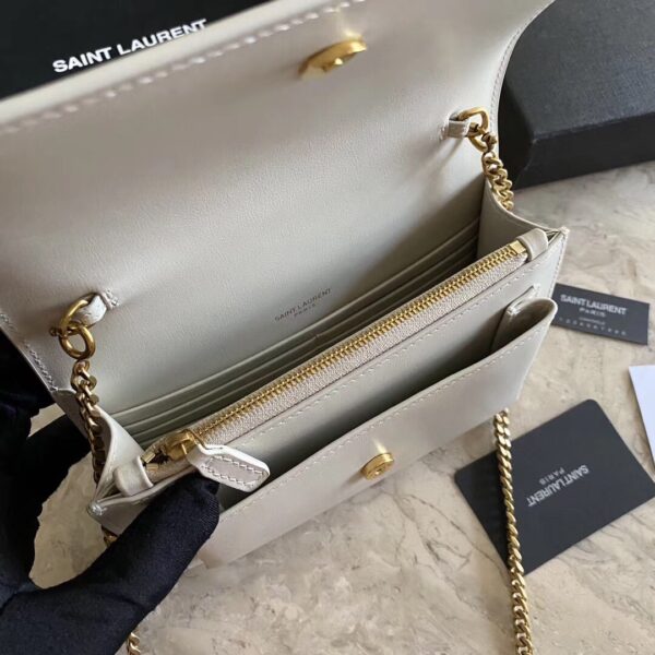 YSL Hot Toothpick Pattern Small Handbag - White - Image 5