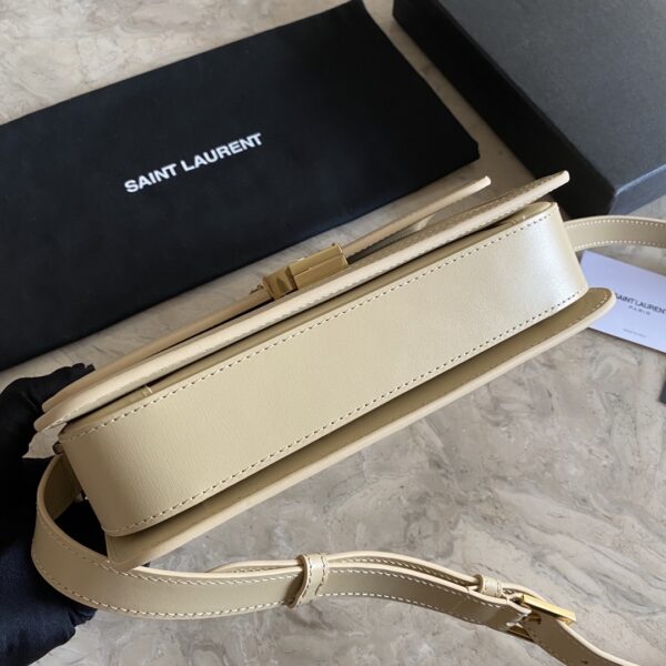 YSL Monogram Cross-body Shoulder Large Handbag - Cream - Image 4