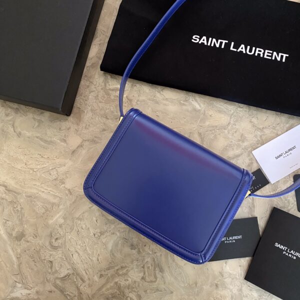 YSL Monogram Cross-body Shoulder Small Handbag - Dark Blue - Image 5