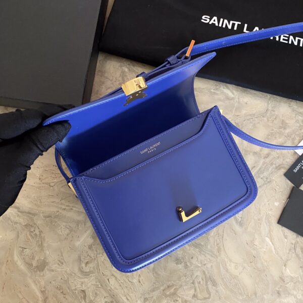 YSL Monogram Cross-body Shoulder Small Handbag - Dark Blue - Image 3