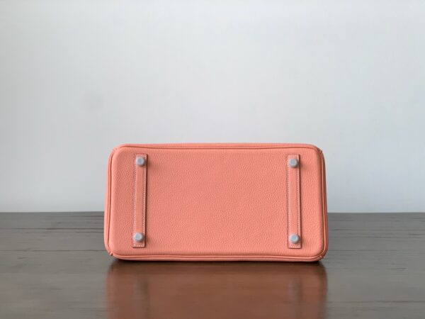 Hermes Birkin Gold Buckle Handbag - Lobster Pink - Image 3