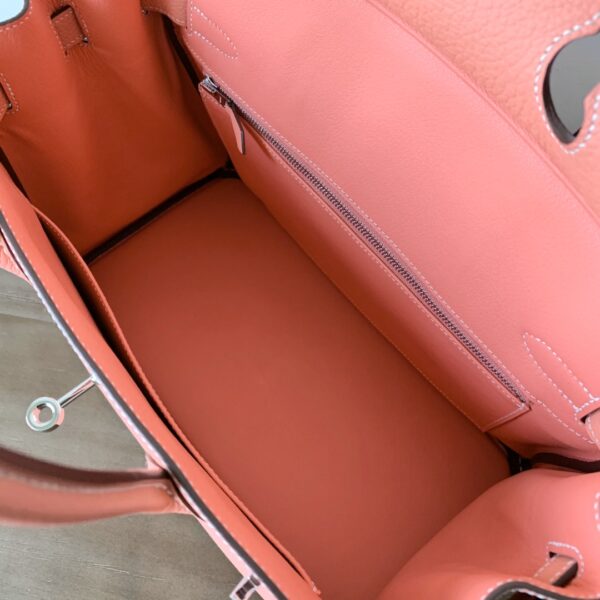 Hermes Birkin Gold Buckle Handbag - Lobster Pink - Image 2