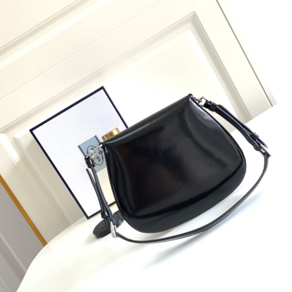 Prada Mini Flap Armpit Bag - Black - Image 3