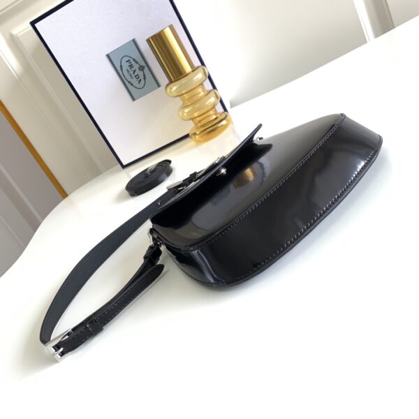 Prada Mini Flap Armpit Bag - Black - Image 4