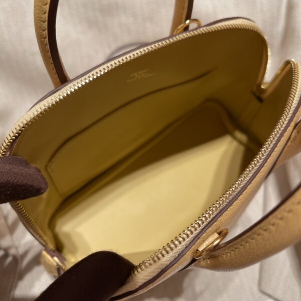 Hermes Mini Bolide Cute Little Shell Bag - Wheat Duo Yellow Foin - Image 3
