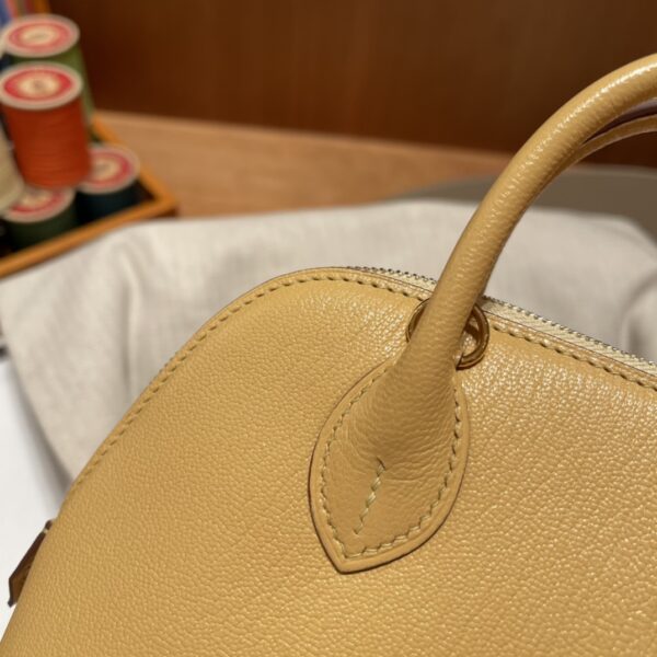Hermes Mini Bolide Cute Little Shell Bag - Wheat Duo Yellow Foin - Image 2