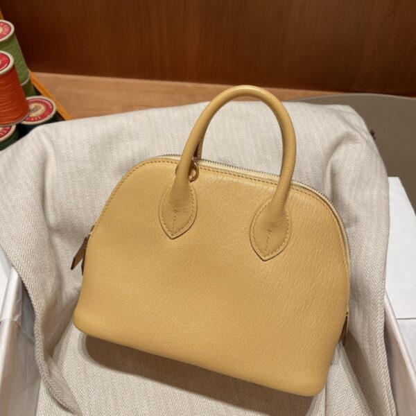 Hermes Mini Bolide Cute Little Shell Bag - Wheat Duo Yellow Foin - Image 5