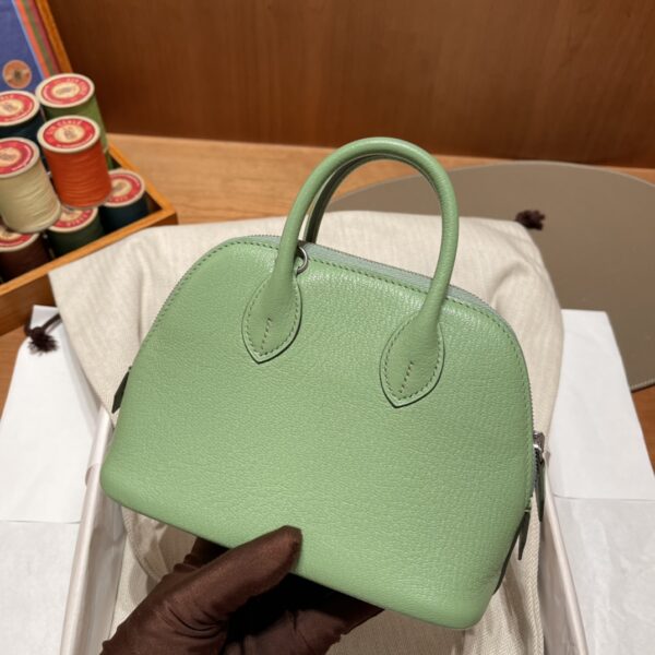 Hermes Mini Bolide Cute Little Shell Bag - Avocado Green - Image 4