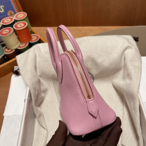Hermes Mini Bolide Cute Little Shell Bag - Mauve Sylevstre - Image 3