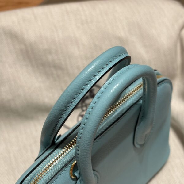 Hermes Mini Bolide Cute Little Shell Bag - Macaron Blue Blue Atoll - Image 2