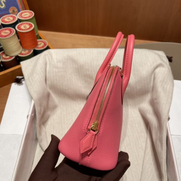 Hermes Mini Bolide Cute Little Shell Bag - Lipstick Powder Rose Azalee - Image 4