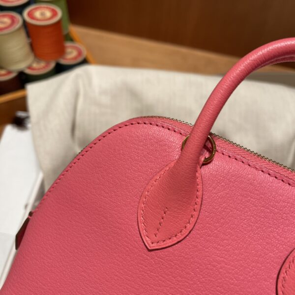 Hermes Mini Bolide Cute Little Shell Bag - Lipstick Powder Rose Azalee - Image 5