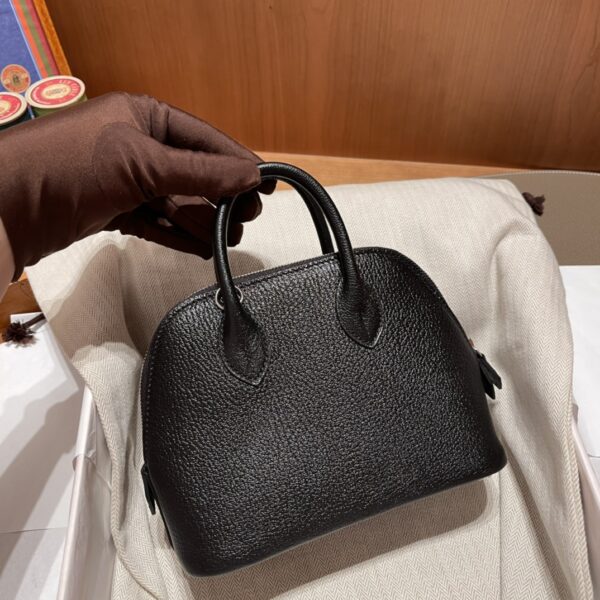 Hermes Mini Bolide Cute Little Shell Bag - Black Noir - Image 3