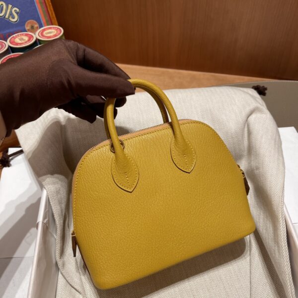 Hermes Mini Bolide Cute Little Shell Bag - Amber Yellow Jaune Amber - Image 3