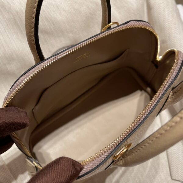 Hermes Mini Bolide Cute Little Shell Bag - Windbreaker Gray Trench - Image 2