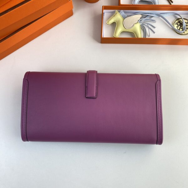 Hermes Jige Elan Clutch - Purple - Image 4