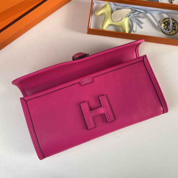 Hermes Jige Elan Clutch – Pink - Image 3