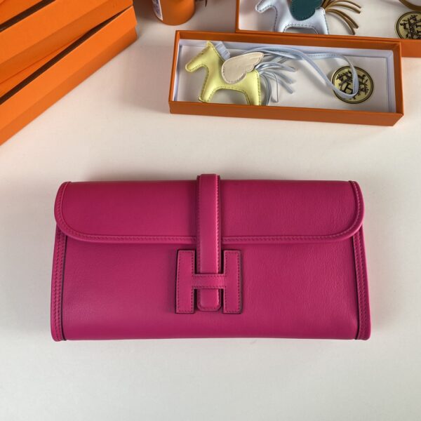 Hermes Jige Elan Clutch – Pink - Image 5