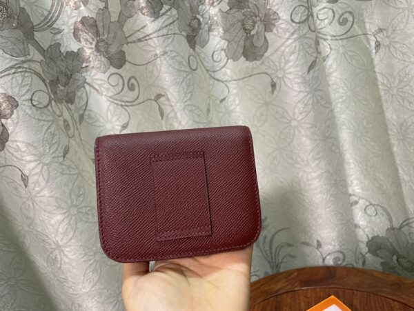 Hermes Kangkang Slim Wallet - Maroon - Image 5