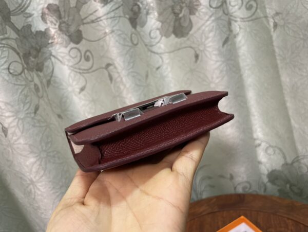 Hermes Kangkang Slim Wallet - Maroon - Image 4