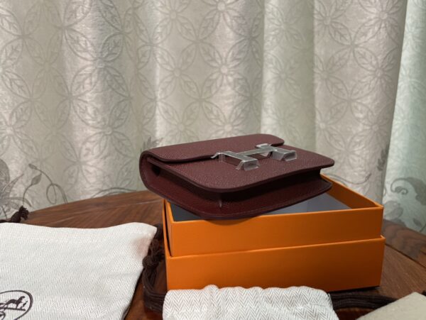 Hermes Kangkang Slim Wallet - Maroon - Image 2