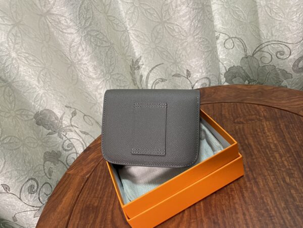 Hermes Kangkang Slim Wallet - Metal Gray - Image 5