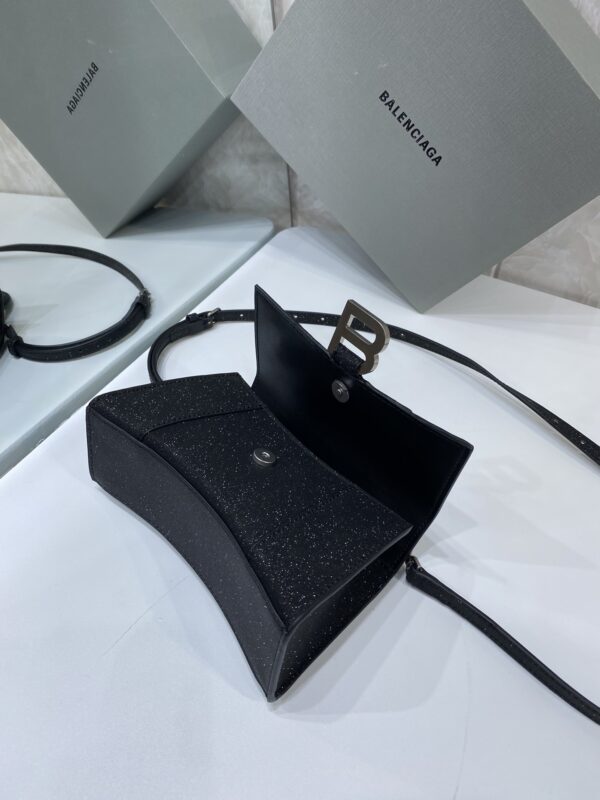 Balenciaga Heavy-Hitting Small Hourglass Bag - Black - Image 3