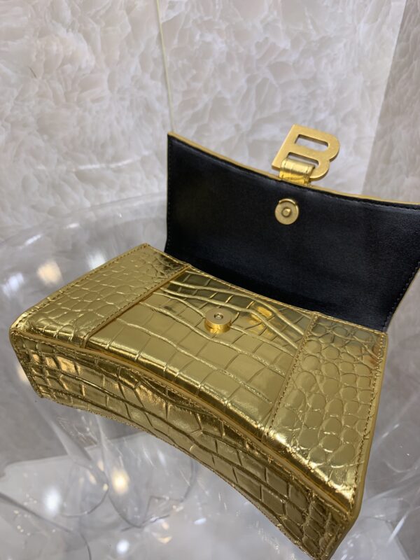 Balenciaga Heavyweight Hourglass Large Bag - Shimmery Gold - Image 4