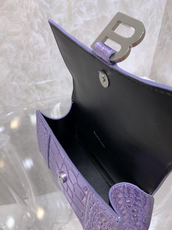 Balenciaga Heavyweight Hourglass Large Bag - Shimmery Purple - Image 5