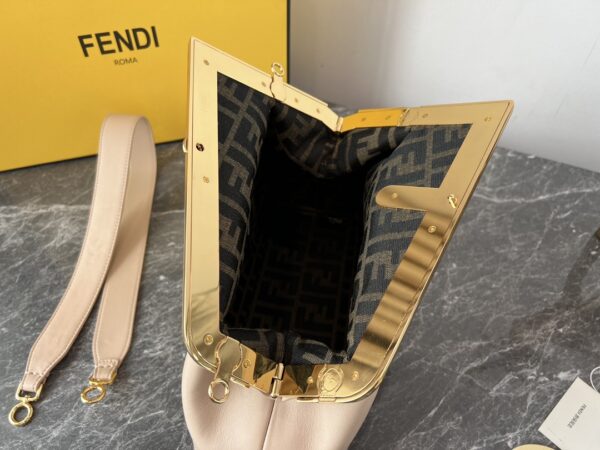 Fendi First Small Handbag - Beige - Image 5