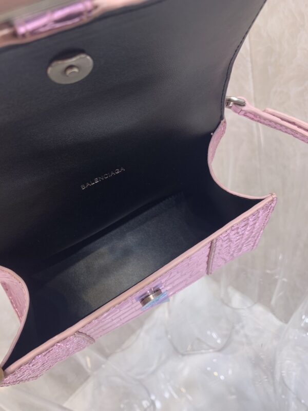 Balenciaga Heavyweight Hourglass Large Bag - Shimmery Pink - Image 5