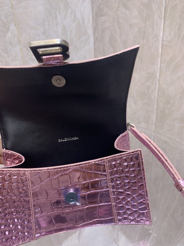 Balenciaga Heavyweight Hourglass Large Bag - Shimmery Pink - Image 4