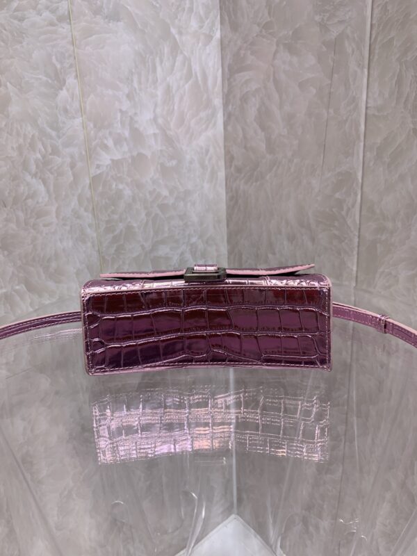 Balenciaga Heavyweight Hourglass Large Bag - Shimmery Pink - Image 3
