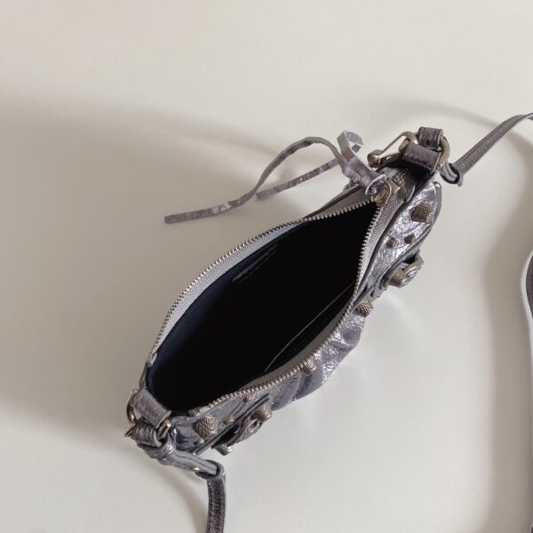 Balenciaga Le Cagole Mini Armpit Bag - Silver - Image 2