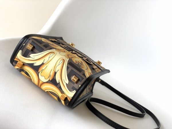 Fendi Joint Style Mini Sunshine Shopper Handbag - Black - Image 4