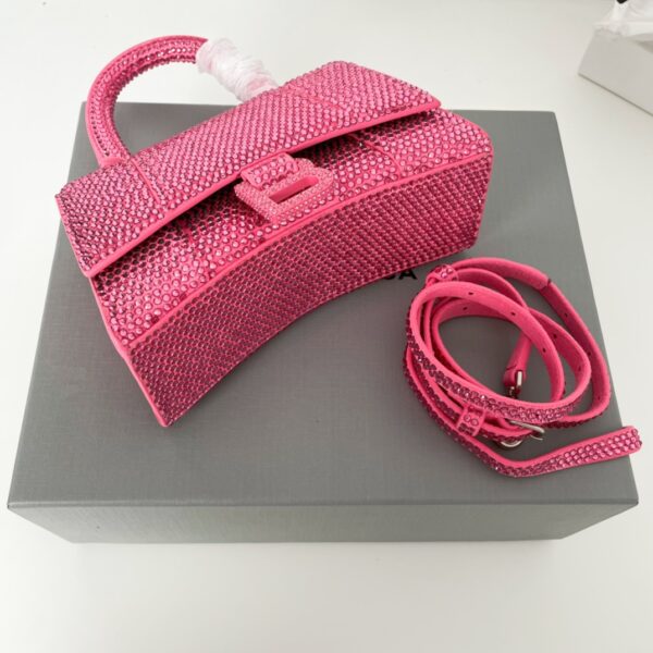 Balenciaga Super Mini Hourglass Bag - Pink - Image 4