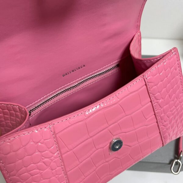 Balenciaga Crocodile Small Hourglass Bag - Pink - Image 2