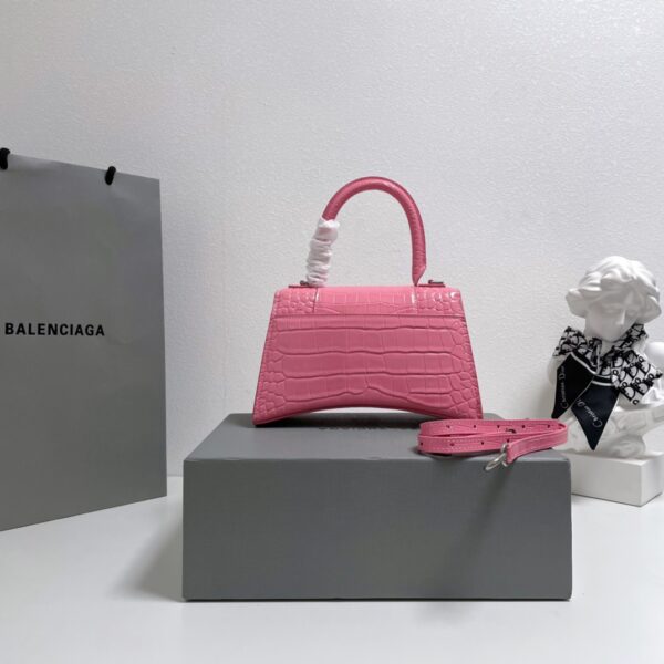 Balenciaga Crocodile Small Hourglass Bag - Pink - Image 5