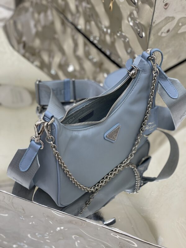 Prada Hobo New Three-In-One Handbag - Blue - Image 4