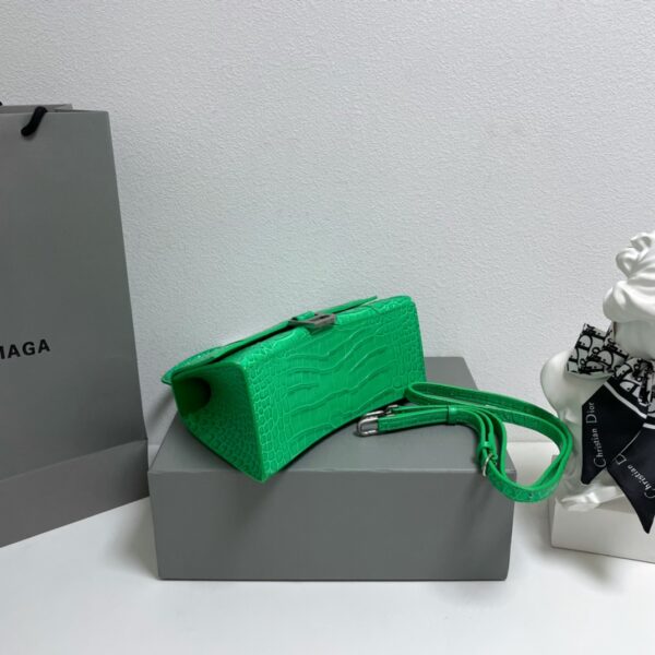 Balenciaga Crocodile Small Hourglass Bag - Green - Image 3